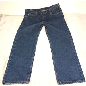 Carhartt Jeans Mens 42x31 Medium Wash Straight Relax Boot Rugged Wide Leg‎ B480